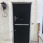 Black stable rock door
